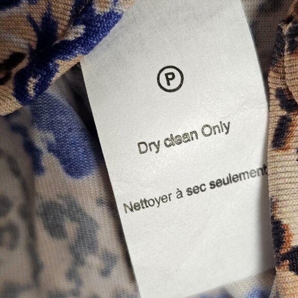 Ramy Brook Size Small Blouse V Neck Leopard Floral Peplum Hem Long Sleeve Top - Picture 5 of 6